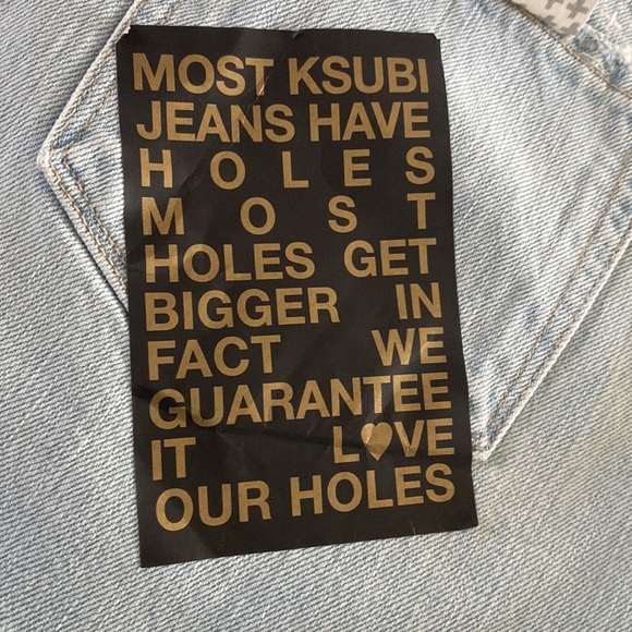 ❌SOLD❌NWT Ksubi Button Fly Frayed Hem Light Blue Denim Mini Skirt💙💙💙 - Picture 6 of 14